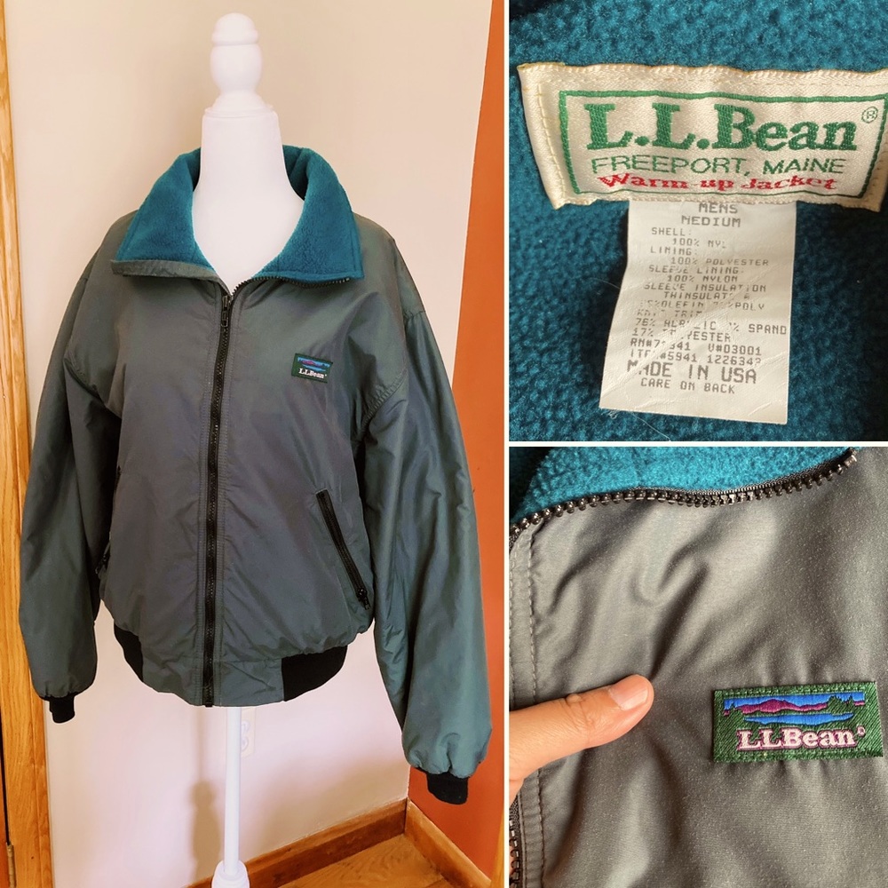 Vintage 80s LL Bean USA made men’s warm-up jacket
